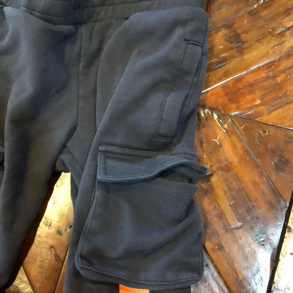 STELLA MCCARTNEY Kids' Contrast Appliquées Sweatpants In Grey and orange